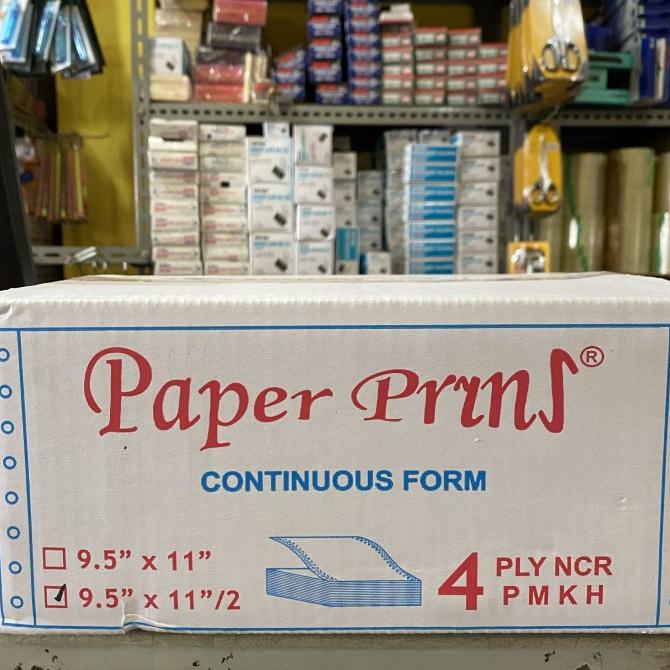 

Continous form 4 ply 9,5x11/2 paperprins