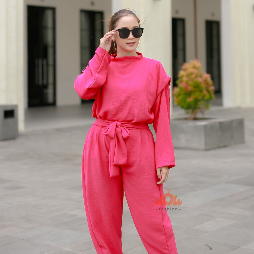 WN-WANDA ONE SET CRINKLE AIRFLOW PREMIUM TERBARU WANITA//ONE SET PREMIUM VIRAL/SETELAN WANITA