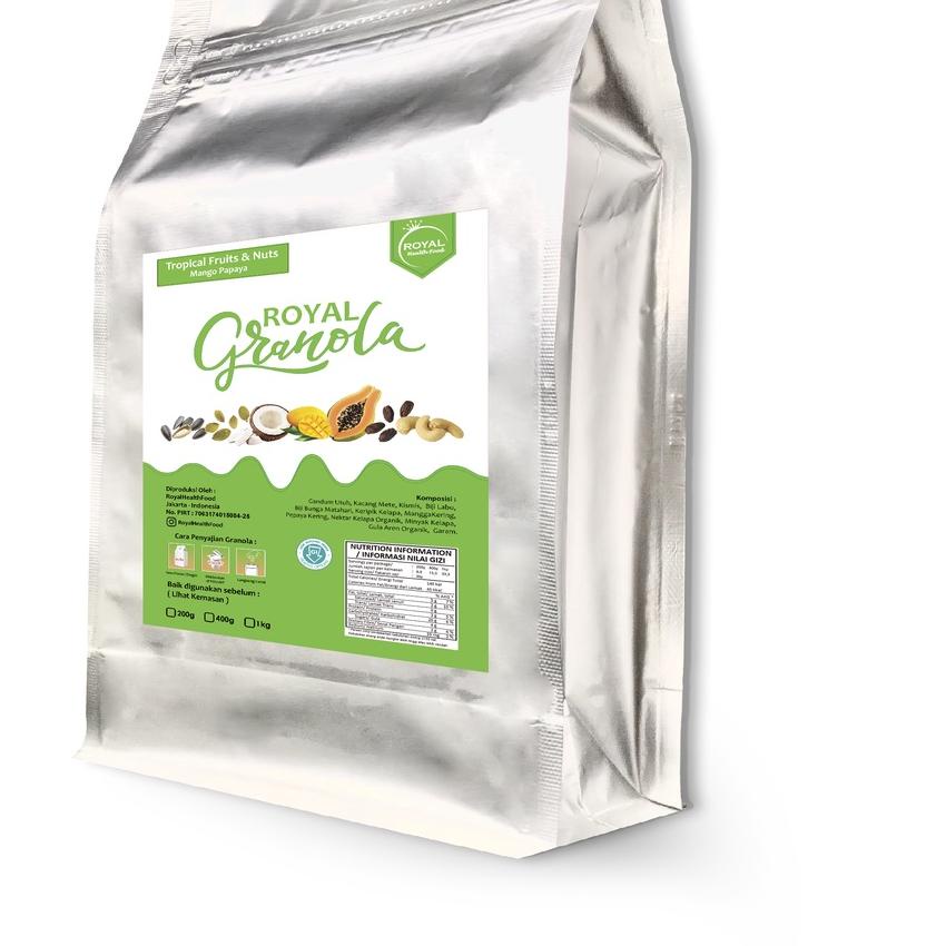 

➢ ROYAL Granola 1 KG Tropical Fruits & Nuts (Mango Papaya) ◊