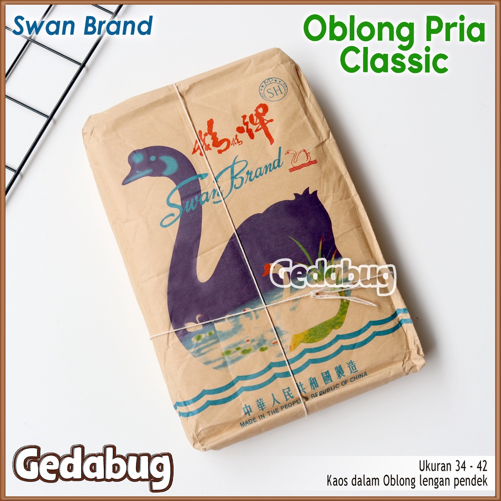 Oblong pria Swan Band | Kaos daleman pria dewasa Polos | Gedabug