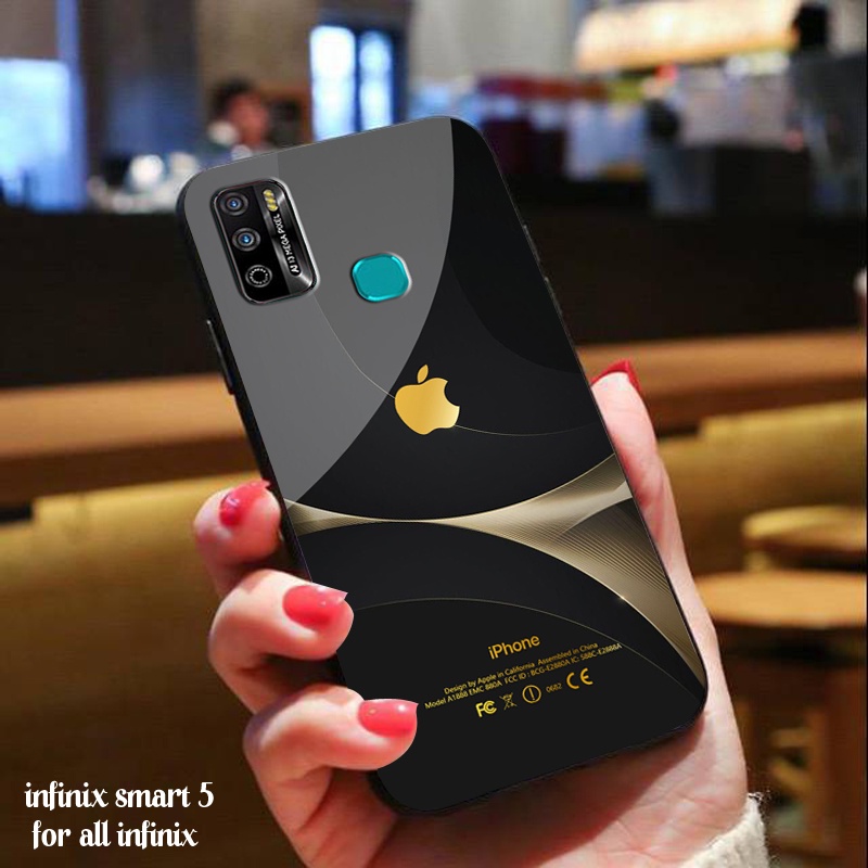 Legend Store - Softcase Glass Kaca  Infinix Smart 5 - Casing Hp For All Infinix - LS06 - Pelindung H