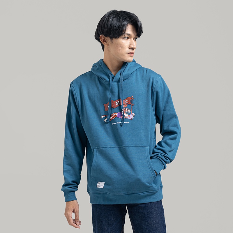 FMC Speed Supply Original Jaket Hoodie Harder Faster Stronger CVC Cotton Poly Graphic Pria Biru 0306