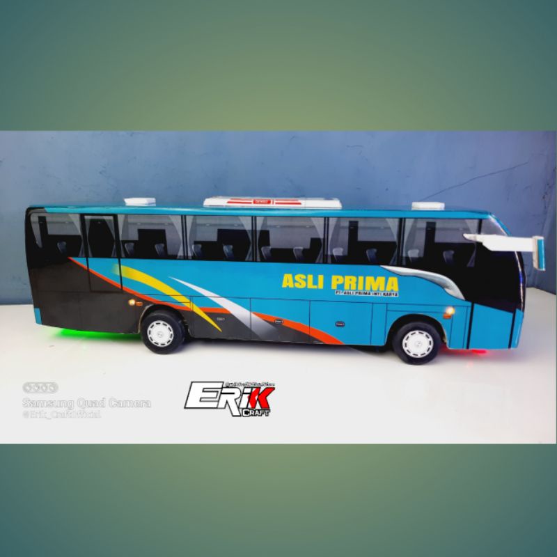 Miniatur bus Miniatur Bis Asli Prima Mobil Mainan Hadiah Anak