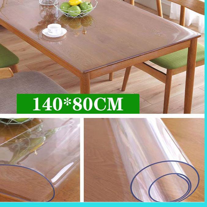 ☎ taplak meja pvc bening tebal anti air Plastik Mika Ukuran MM Alas Meja Makan ►
