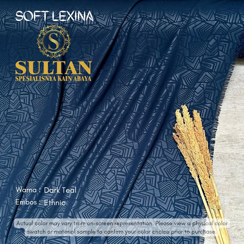 50CM EMBOS ETHNIC SOFT LEXINA DARK TEAL KAIN ABAYA SULTAN (MEREK LAMA: SOFT LEXUS)