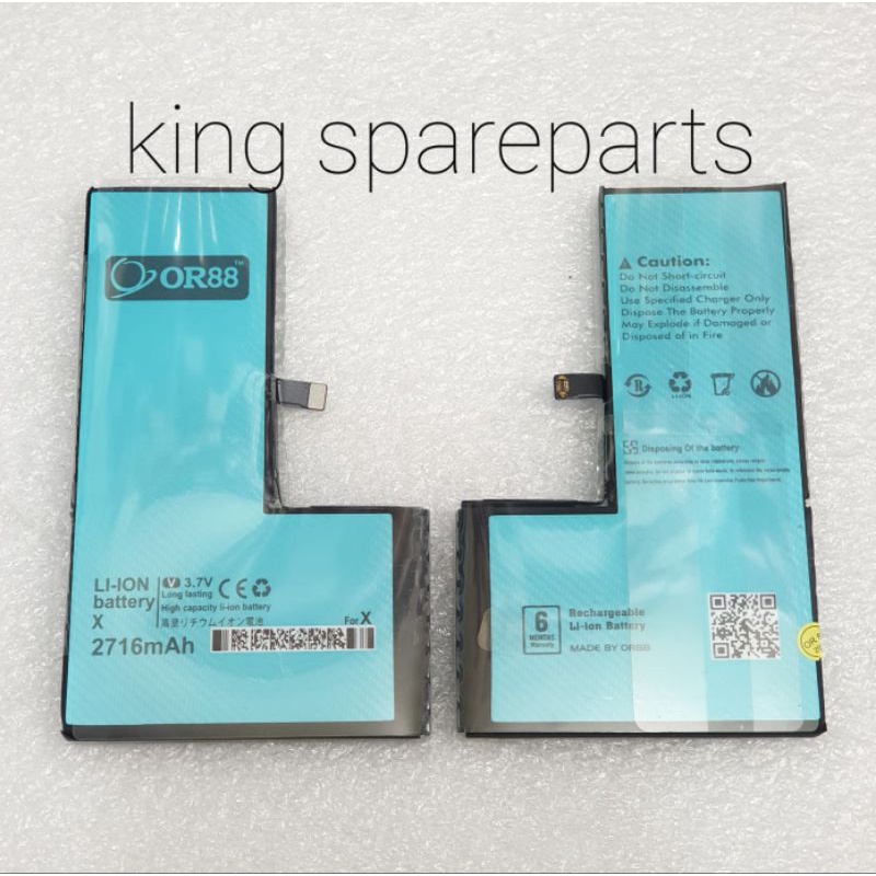 BATERAI BATRE BATTERY IPHONE X IPHONE 10 DOUBLE POWER ORIENS88