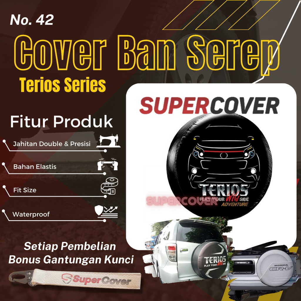 Sarung Ban Serep Daihatsu Terios Cover Ban Serep Kulit Sintetis Daihatsu Terios 42 Penutup Pelindung