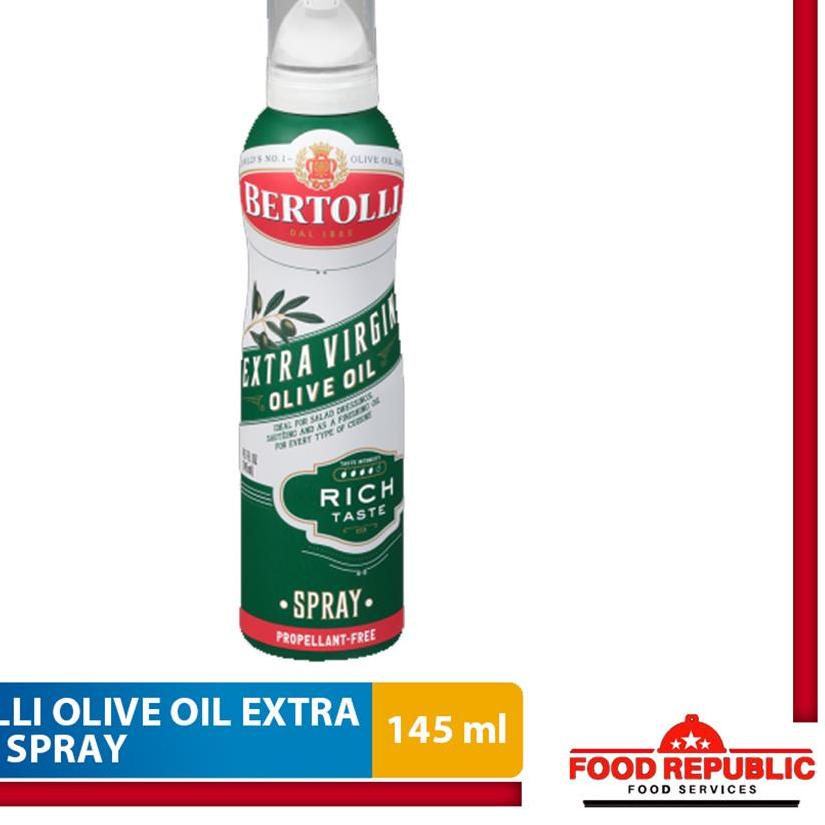 

Ω BERTOLLI EXTRA VIRGIN OLIVE OIL SPRAY 145 ML - MINYAK ZAITUN HALAL ➳