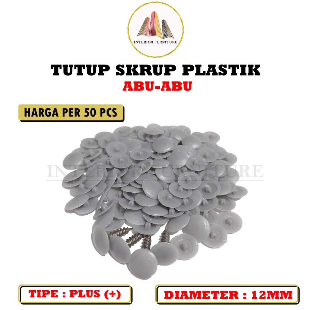 Penutup Sekrup Tutup Sekrup Skrup Plastik Dop Screw Cap Cover Plastik Sekrup Model Plus