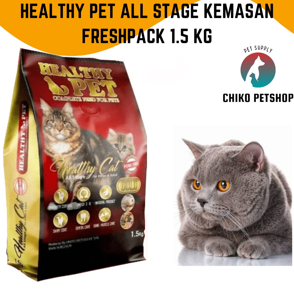 Makanan Kucing HEALTHY PET All Life Stage Kemasan Freshpack 1.5 Kg