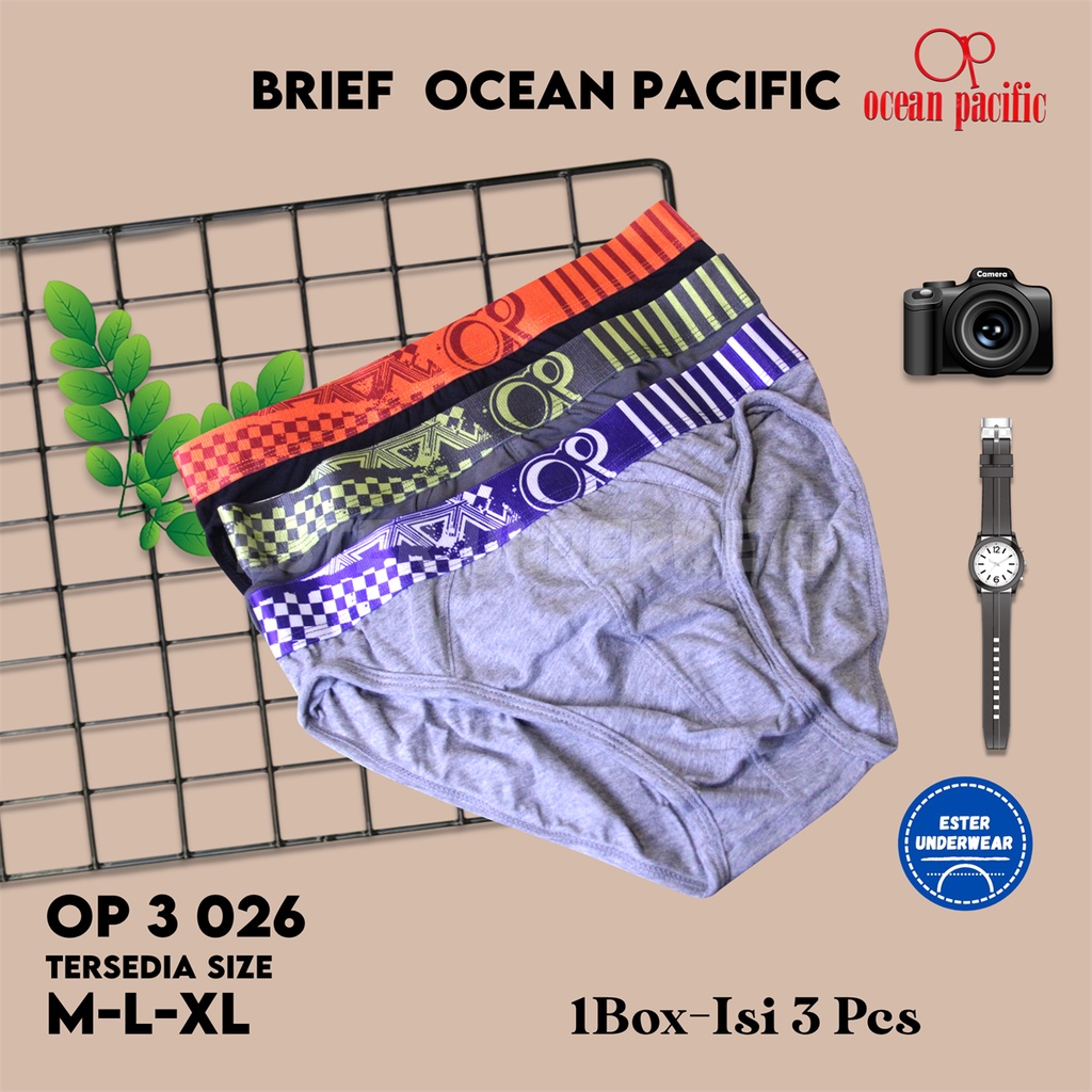 Ocean Pacific Celana Dalam Pria OP 026 Isi-3Pcs/Pack