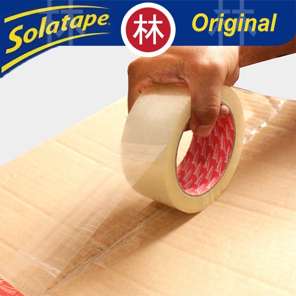 Solatape Lakban Isolasi Coklat / Bening 45mm (2 inch) x 90 Yard ORI - 1 Slop isi 6 Pcs