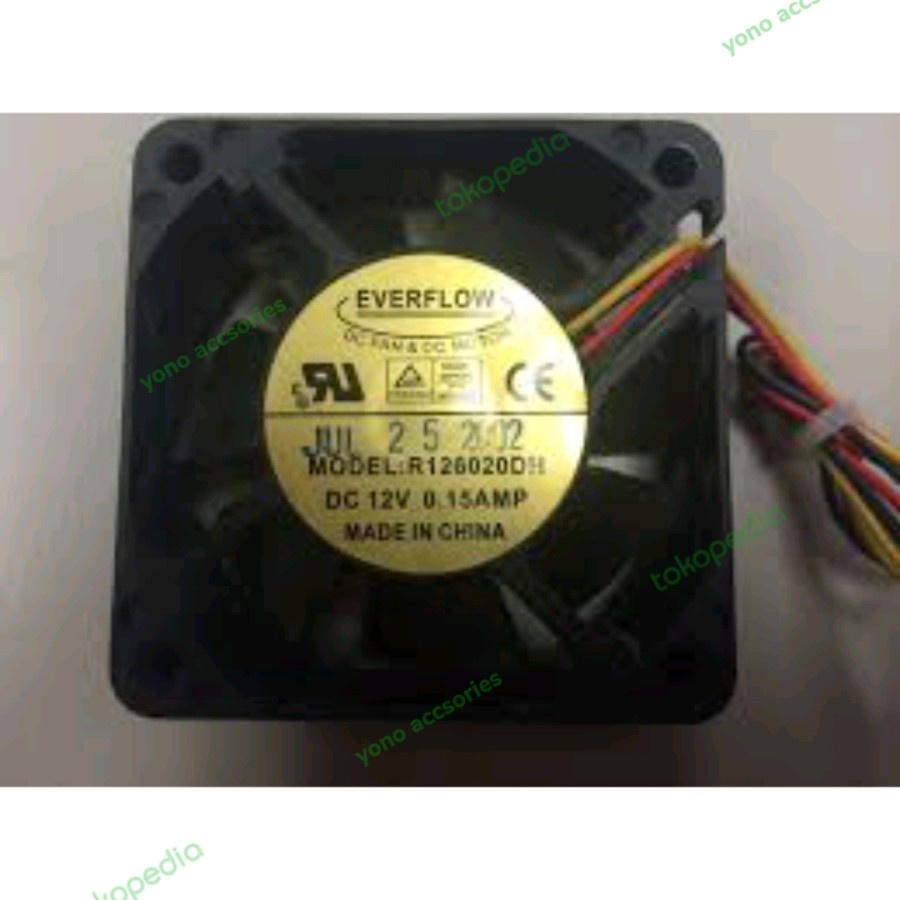 FAN 6CM EVERFLOW R126020DH DC.12V 0.15A 3PIN |ORI