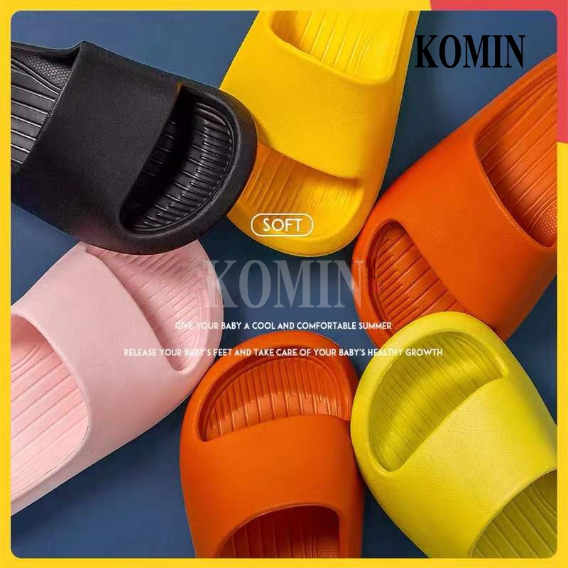 Komin- Sandal Anak Cewek Anti Slip Sendal Cowok Polos Sandal Original Sepatu Impor-Size 24-35