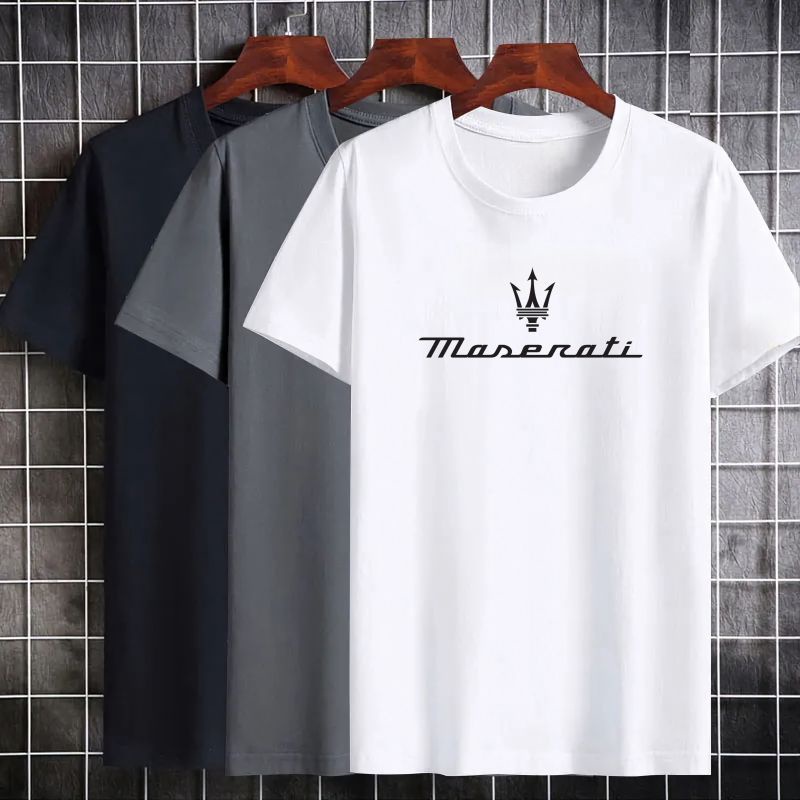 Kaos Baju Oblong Pria Maserati Kaos Pria Lengan Pendek Pakaian Cowok Atasan Dewasa Cod