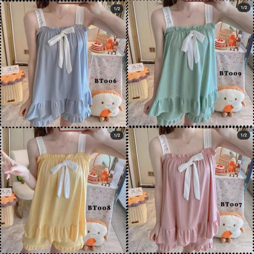 Baju Tidur Wanita Piyama Import Desain Korea Baju Tidur Motif Kartun Lucu