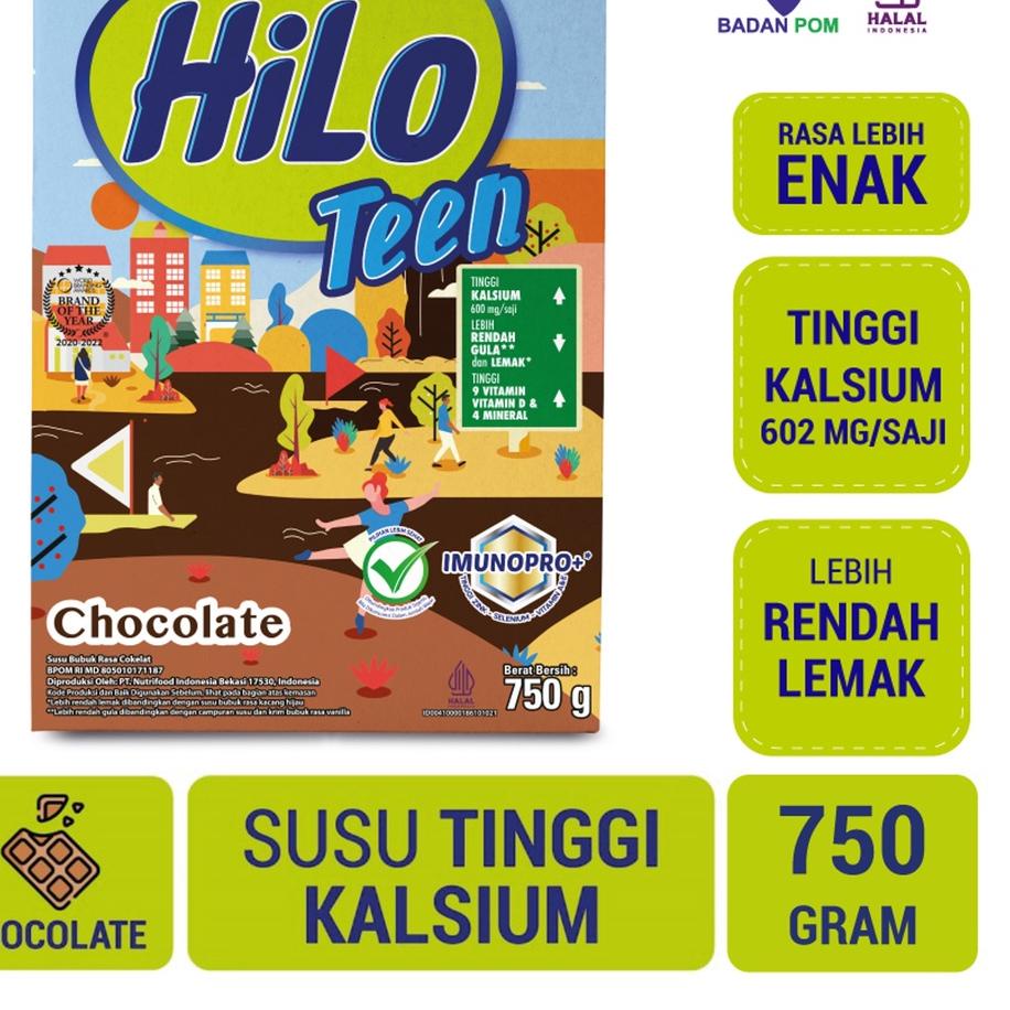 

♥ Hilo Teen Chocolate 750 gram - Susu Tinggi Kalsium Rendah Lemak ☊