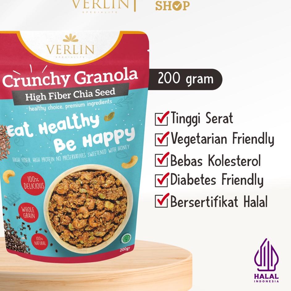 

✈ Verlin Crunchy Granola High Fiber Chia ➮