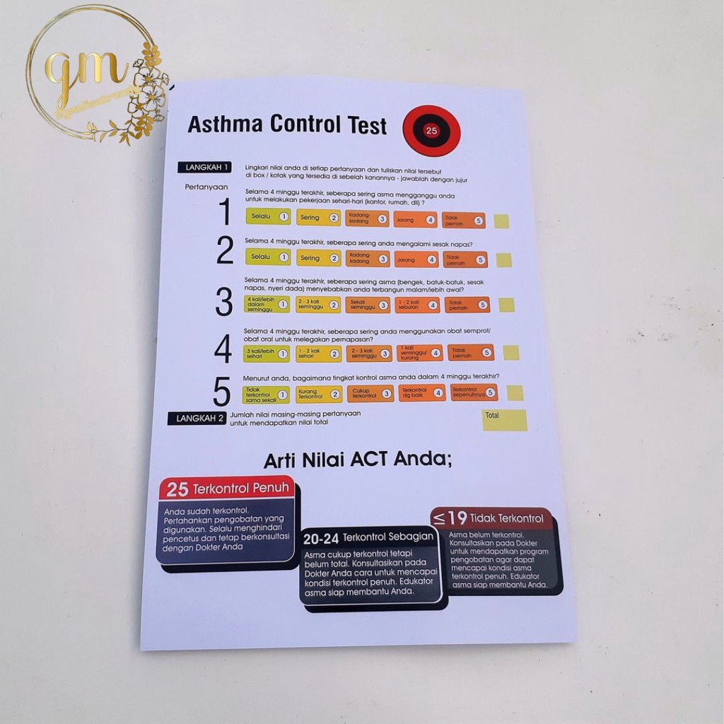 ❤ Poster Asma / Atshma Control test /  Poster Asma Kontrol Tes, Poster ACT