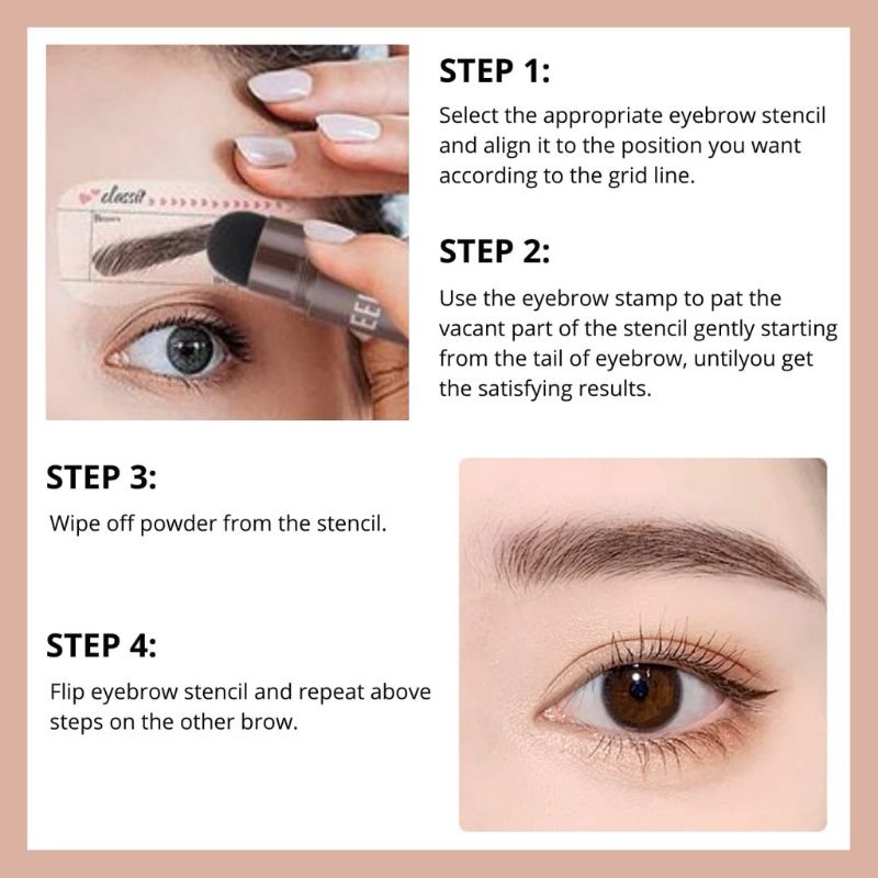 Glowrisstore - Bedak Alis Korea Terlaris cetakan Alis Instan Eyebrow Stamp Pencetak Alis Instan