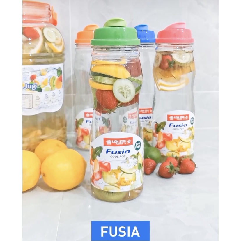 ( BISA COD ) PROMO BOTOL AIR MINUM LION STAR L-27 FUSIA COOL POT 1.2 LITER / BOTOL AIR MINUM DINGIN / TEMPAT AIR MINUM JUS / BOTOL INFUSED WATER / BPA FREE