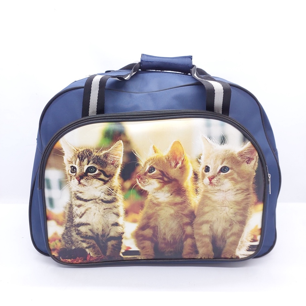 TAS PAKAIAN ELLE KUCING BESAR / TRAVEL BAG ELLE KUCING  / TAS TRAVEL MOTIF KUCING / TAS PAKAIAN MURA