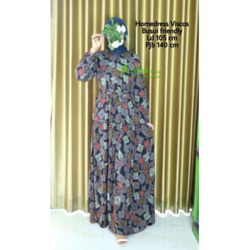 Homedres rayon by Aini modiste//gamis simple//gamis murah//gamis keren