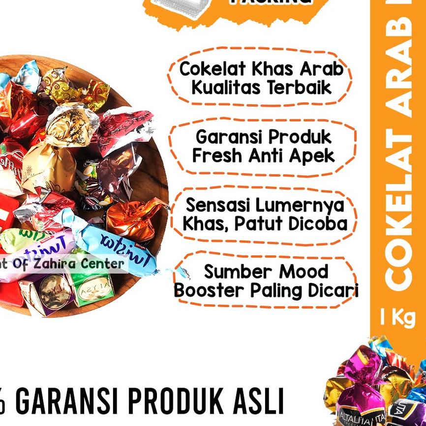 

➻ COKELAT ARAB TURKI Premium 1Kg Pasti Fresh Cokelat Mix Untuk Camilan Mood Booster Dari Truffle Deluxe ✥