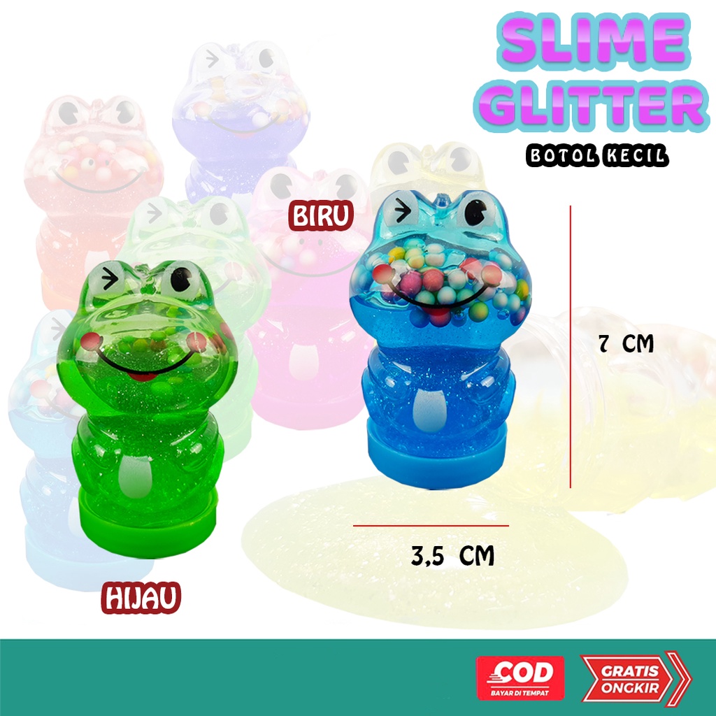 Mainan Anak Slime Mini Lucu / Clear Slime / Slime Mini Botol 24F