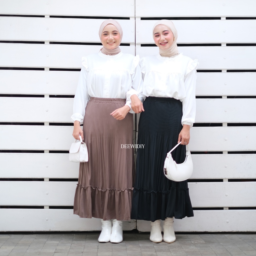 ROK PLISKET VIRAL / ROK PLISKET LIDI PANJANG / ROK PLISKET MURAH - NAMI PLEATS SKIRT DEEWIDIY