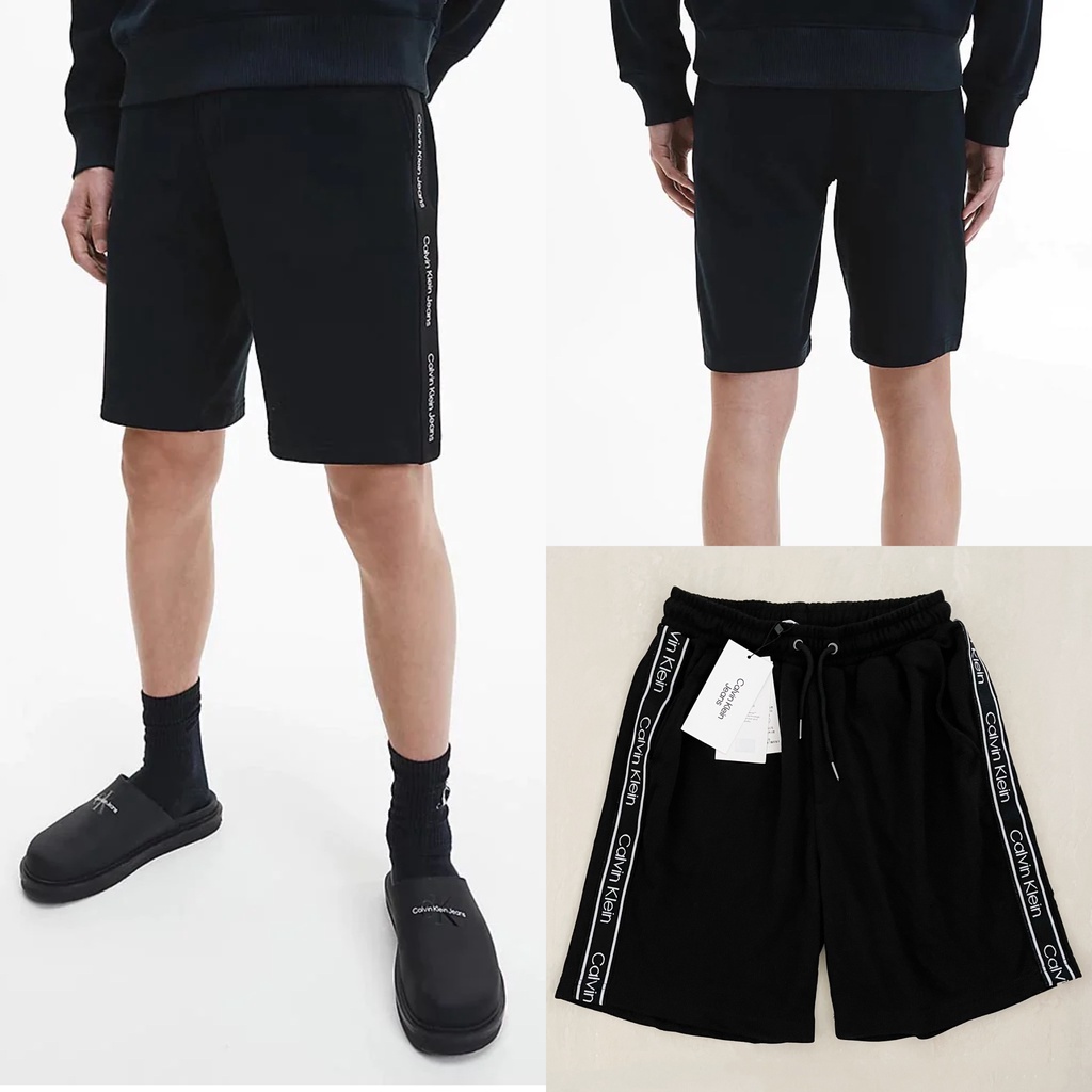 ClvKln logo tape drawstring short pants