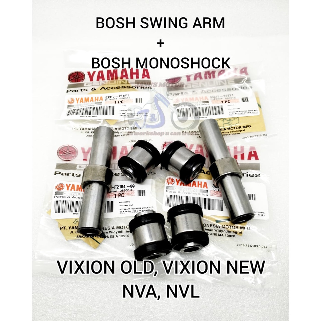 PAKET BOSH MONO + ARM YAMAHA VIXION OLD NEW NVA NVL BOS BUSH SASIS FORK MONOSHOCK SOK KUALITAS ORI A