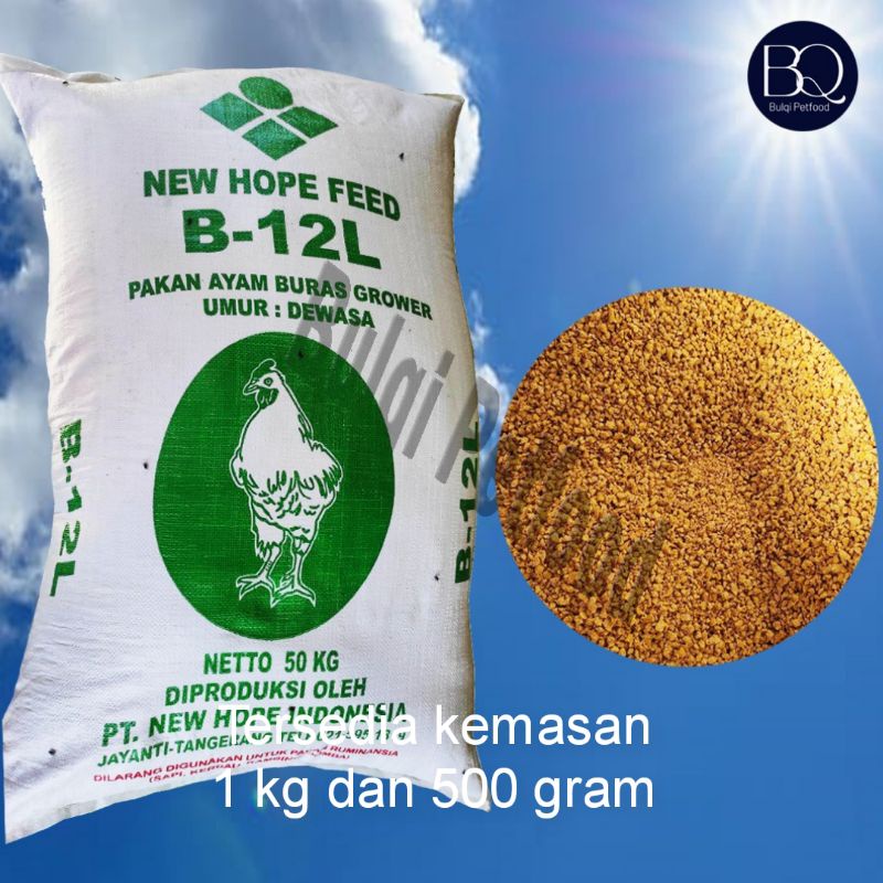 Pur ayam B12L new hope pakan ayam buras grower Repack.