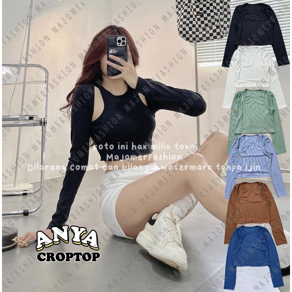 MAJOMER | ANYA CROP TOP - KAOS CROPTOP WANITA
