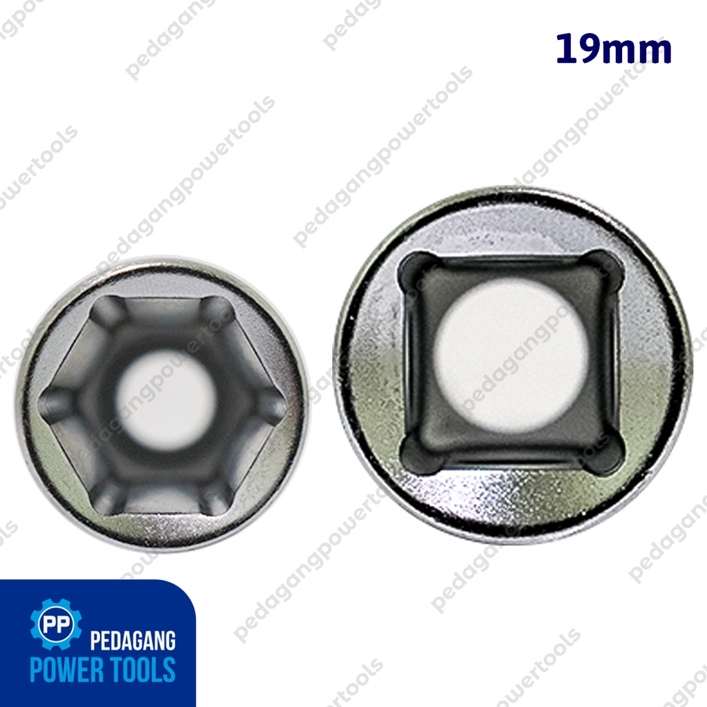 LIPPRO MATA SOK PANJANG 1/2&quot; INCH 19 MM 6PT ANAK SOCK DEEP WALL SOCKET