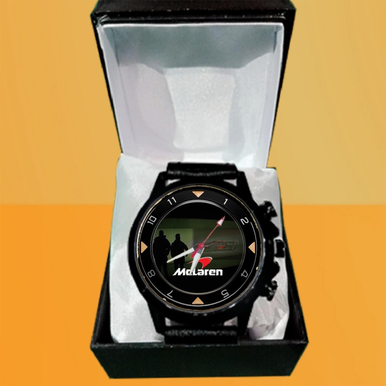 Jam Tangan LOGO MCLAREN Custom Kulit Keren Terbaru