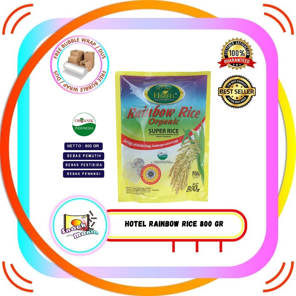 

HOTEL Beras Rainbow Rice Organic Organik 800 gr