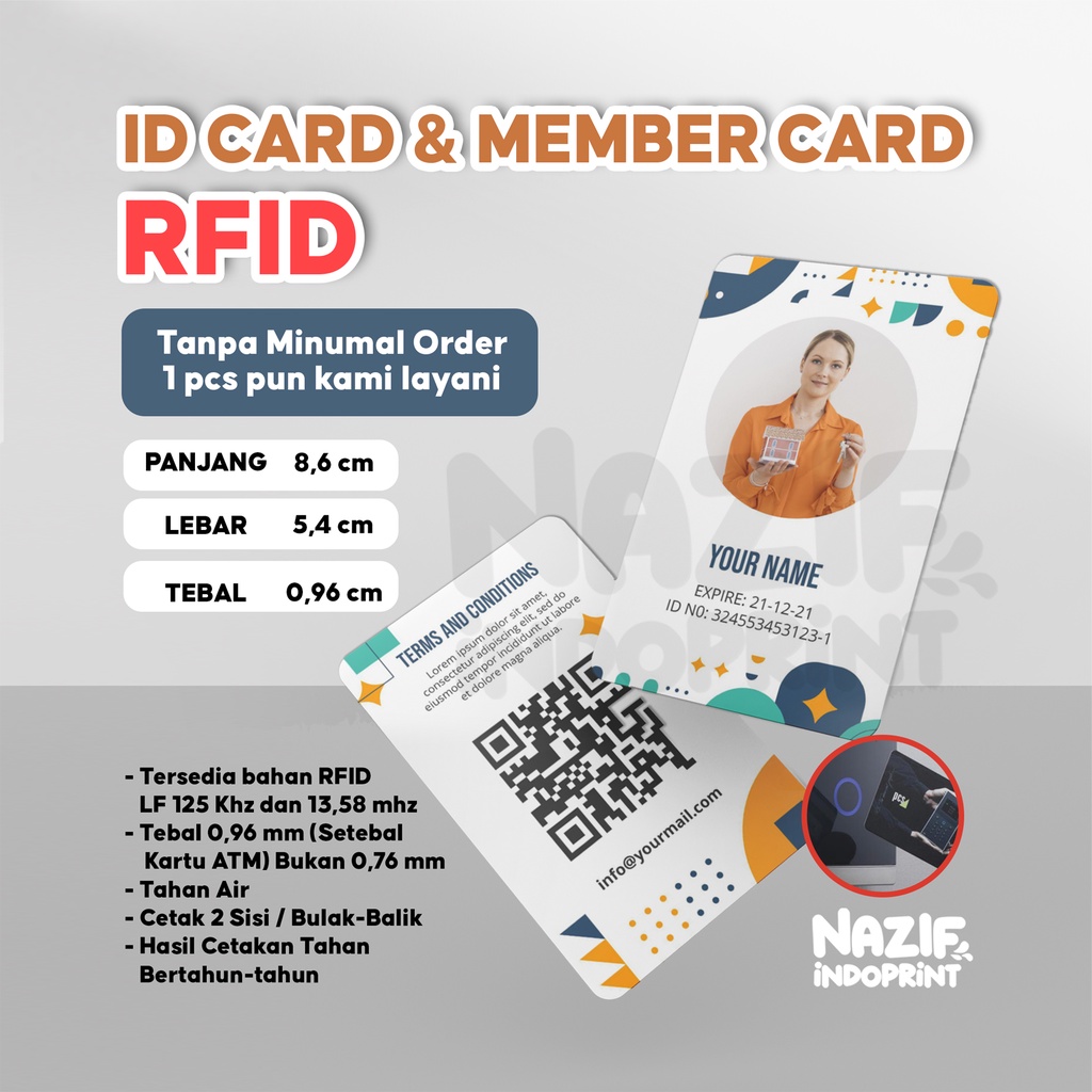 Kartu RFID Design Suka-Suka / Kartu Absen / Smart Card RFID 13.56 mhz / RFID 125khz /Kartu Akses RFI