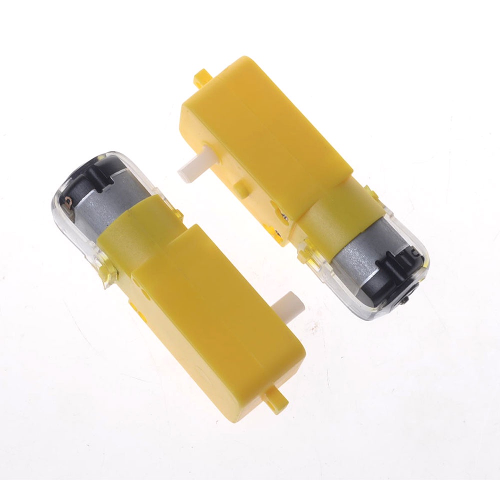 [HAEBOT] DC Motor 3-6v Module Plastic Chasis Gearbox Gear Box Kuning Roda Wheel Car Robot Line Follower Avoider RC Dinamo 3V 200 RPM