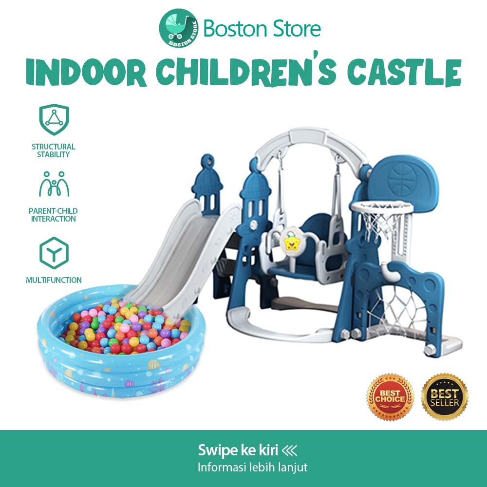 Bostonstore Perosotan anak murah / Perosotan Ayunan Free Ring Basket Seluncuran Mainan Prosotan Anak Murah / Perosotan ayunan anak / Perosotan Anak / Perosotan Anak dan Ayunan /Prosotan Anak Premium Ayunan Ring Basket Seluncuran Prosotan Anak