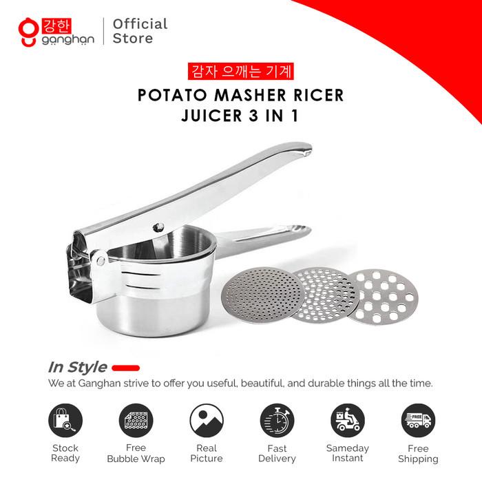 

Best Seller Ganghan Penghancur Kentang Buah | Potato Masher Ricer Juicer 3 In 1