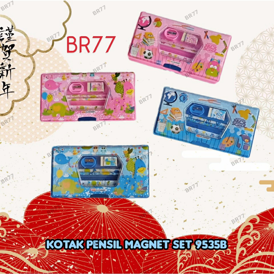 

KOTAK PENSIL MAGNET SET 9535B /TEMPAT PENSIL MAGNET ISI FANCY
