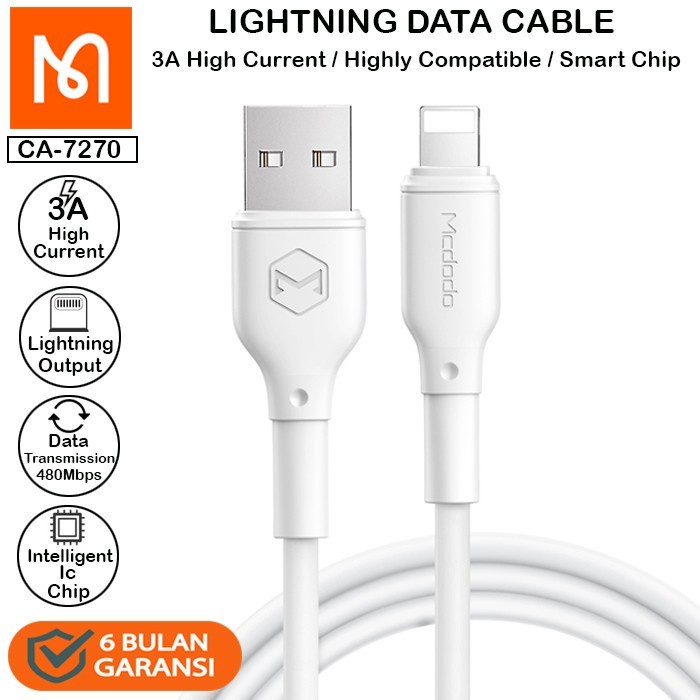 Kabel Iphone Mcdodo CA-7270 Kabel Data Lightning Fast Charging 1.2M