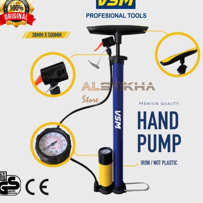 ♧ Pompa Angin Sepeda Motor Bola Tangan Body Besi  VSM ❈