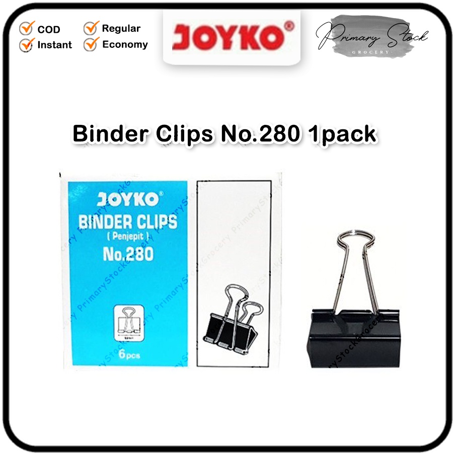 

Binder Clip No 280 Joyko Paper Klip Penjepit Jepitan Kertas