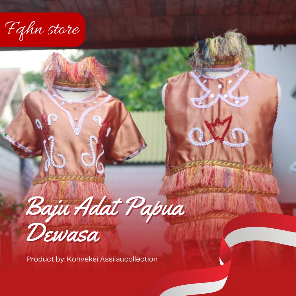 Baju Adat Papua Dewasa Satuan (Laki/Cewek)