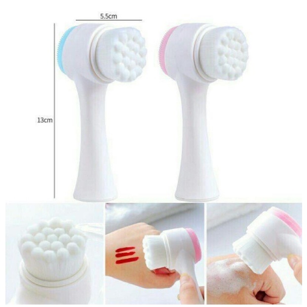 Alat Pembersih Wajah Silikon 2 sisi / Magic Face Washer 2in1