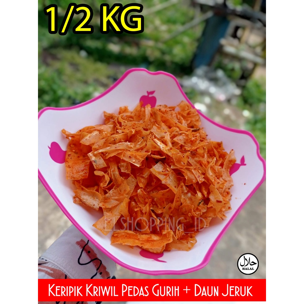 

Snack Kiloan Keripik singkong KERIPIK KRIWIL Pedas & Original Dengan Wangi Daun Jeruk 1/2 KG (500gr)