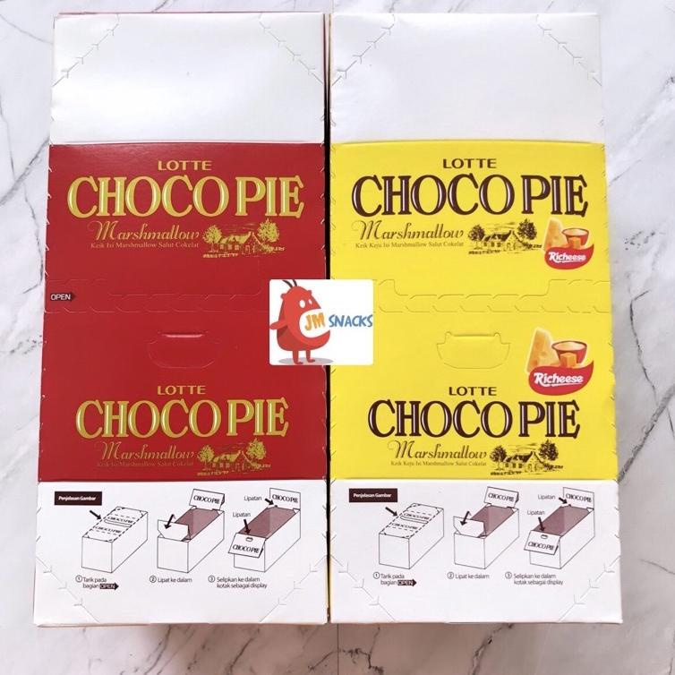 

Terbaik [PROMO!!] Lotte Chocopie 1 Pak isi 12x28gr - choco pie nikmat enak !!!