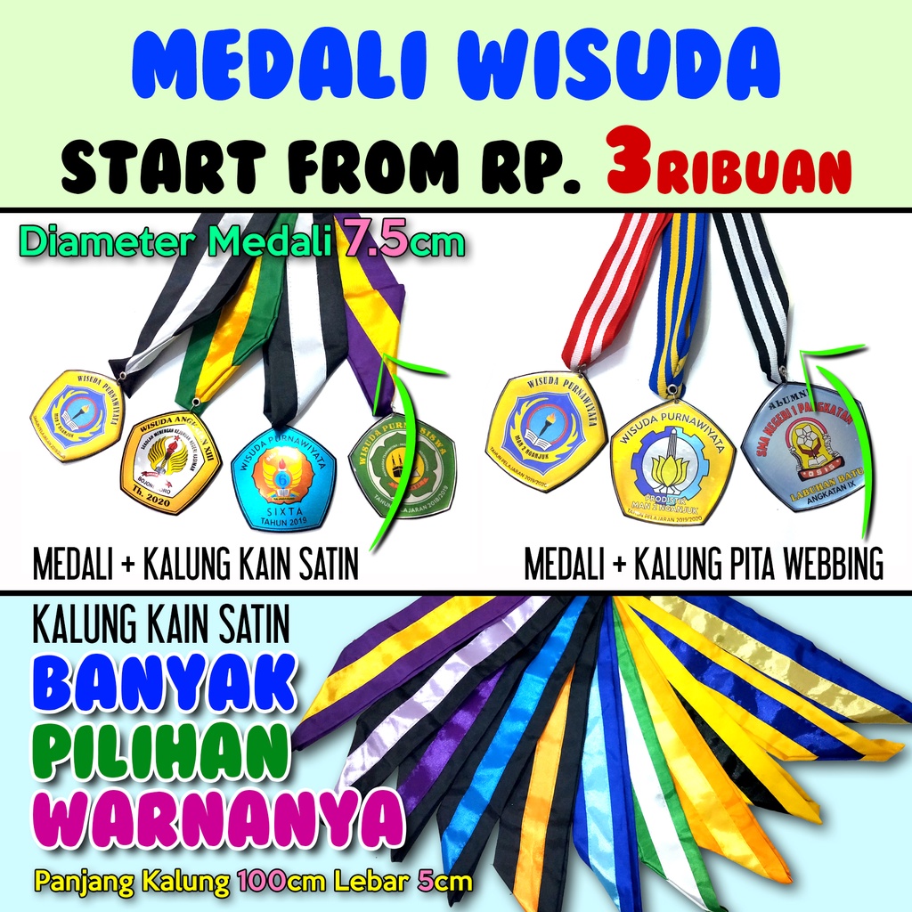 Jual Kalung Wisuda Medali Wisuda Gordon Resin Stainless